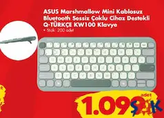 ASUS MARSHMALLOW MİNİ BLUETOOTH SESSİZ ÇOKLU CİHAZ DESTEKLİ Q TÜRKÇE KLAVYE